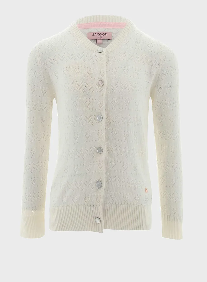 Sacoor Brothers Kids Button Down Cardigan