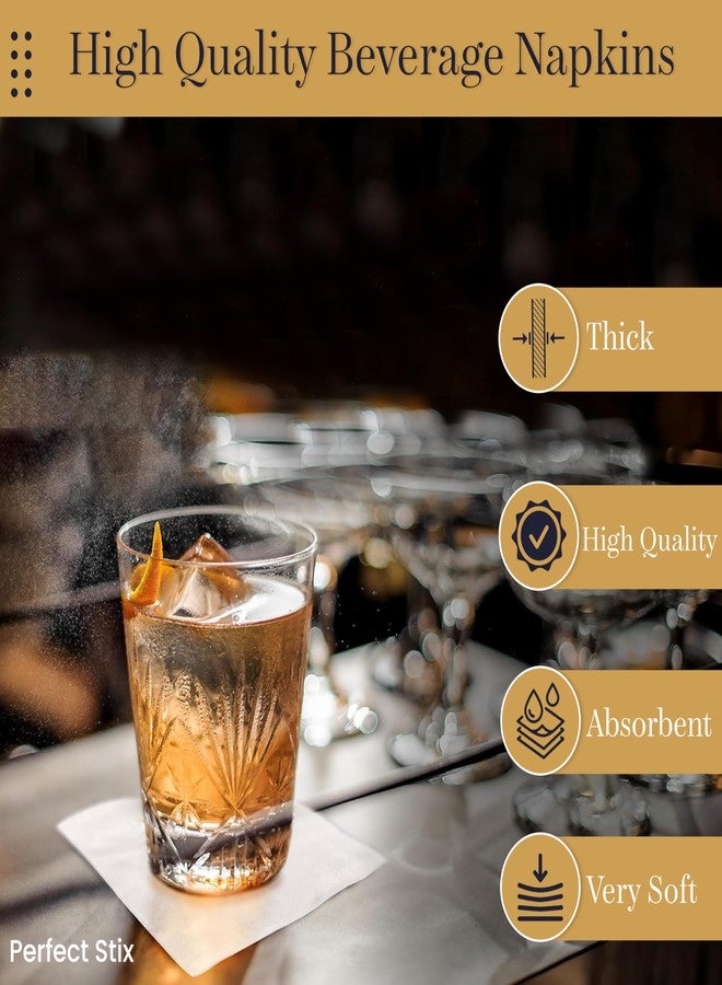 Perfectware 2 Ply White Beverage Napkins, 300ct - Image 5