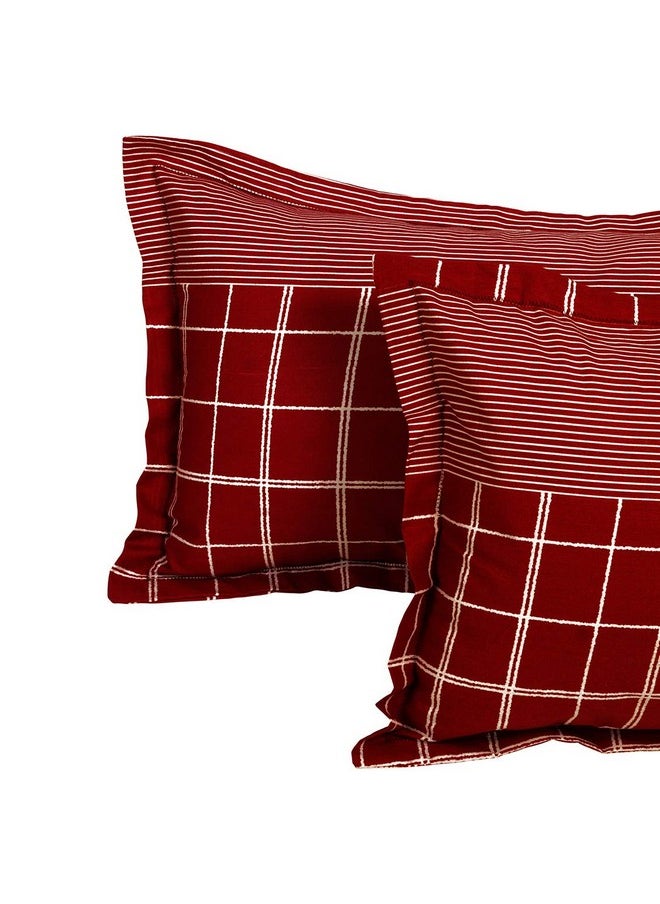 Story@Home Story@Home bedsheet for Double Bed, 152TC, 100% Cotton | Double Size Bedsheet with 2 Pillow Covers, Maroon & White, Stripes (Bedsheet : 225 X 250cm & Pillow : 46 X 69cm) Perfect for Festive Gifting!  - Image 5