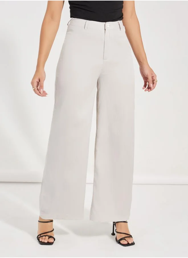 ستايلي Styli High Rise Straight Fit Basic Pants
