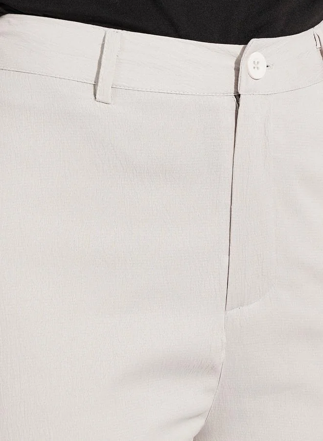Styli Styli High Rise Straight Fit Basic Pants