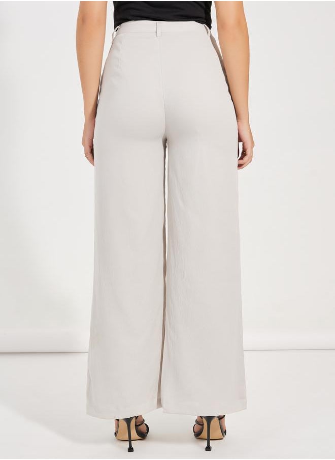 Styli - High Rise Straight Fit Basic Pants - Image 1