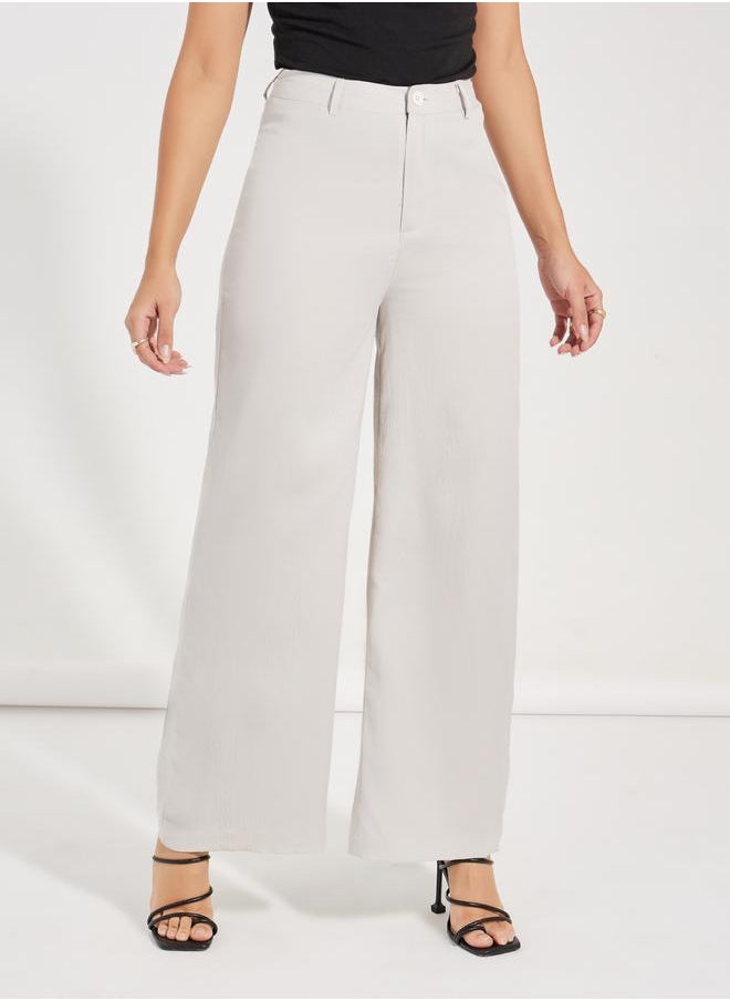 Styli - High Rise Straight Fit Basic Pants - Image 1