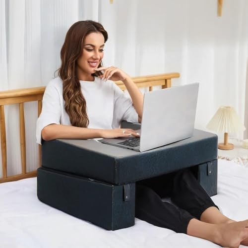 PUM PUM Pumpum Lap Desk Pillow for Comfortable Work & Study – Soft, Portable, Ergonomic Cushion for Laptops, Tablets & Reading,Black - Image 1
