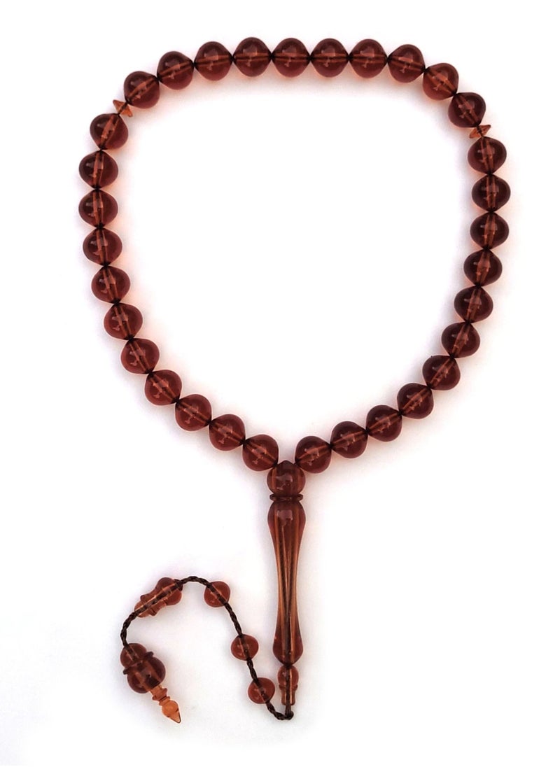 Alwan - 33 Count Muslim Prayer Beads - Brown - Image 1