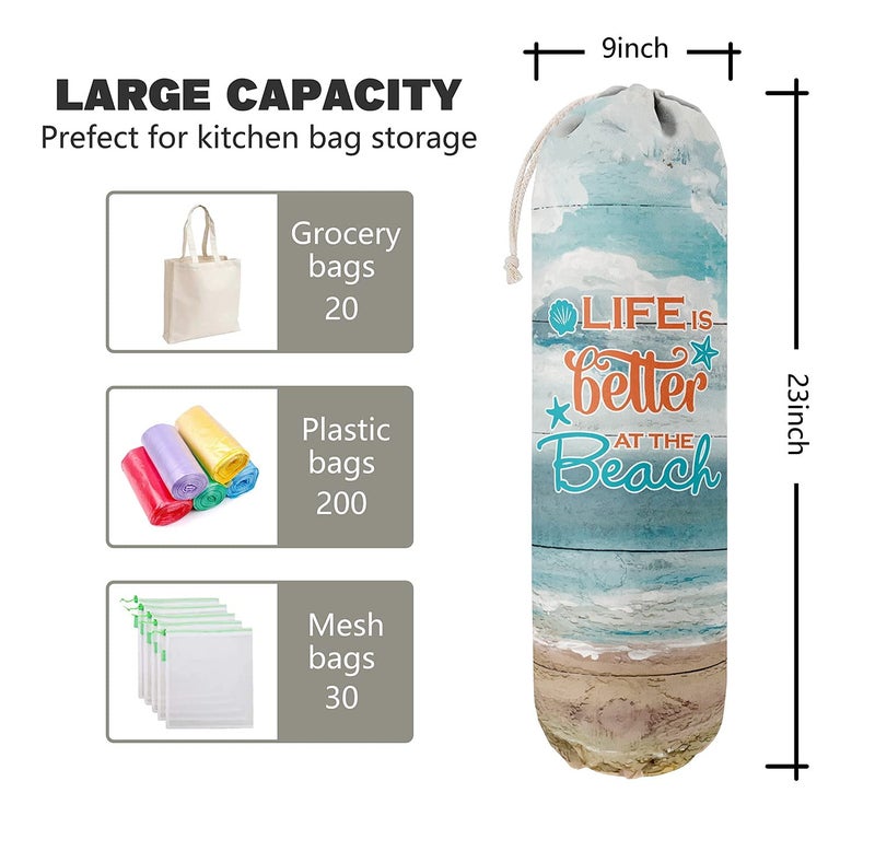 HiLus Grocery Bags Holder Organizer For Shopping Bags  Wall Mount Plastic Bags Storage Container Dispensers  Pet Lovers Home Kitchen Bags  The Bag Bag Grocery Bag Holder  Gifts For Women Cat Mom Dad (G-38) - Image 2