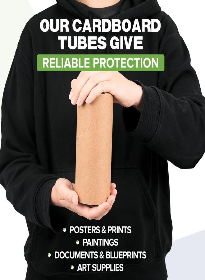 Paclord 3" x 6" Reinforced Kraft Paper Mailing Tube, Pack of 1 Tube with 2 Caps – Secure USPS Approved Poster Tube – Cardboard Tube for Shipping and Storing Posters, Prints, Artwork, or Documents - Image 5