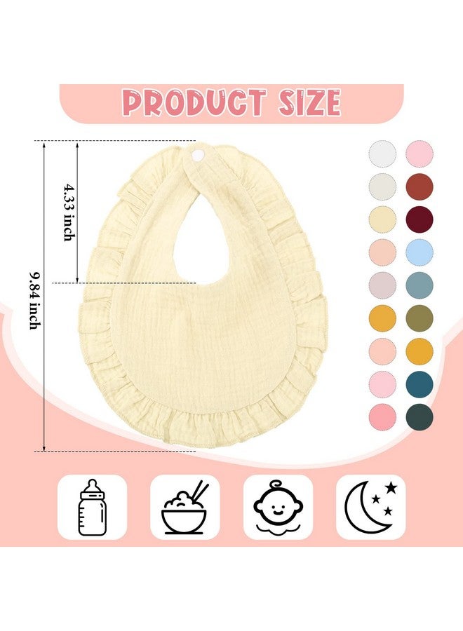 Kenning 18 Pcs Muslin Baby Bibsbandana Drool Bibs Absorbent Cotton For Teething Adjustable With Snap Button For Baby Boys Girls Toddler Infant 16 Colors - Image 3