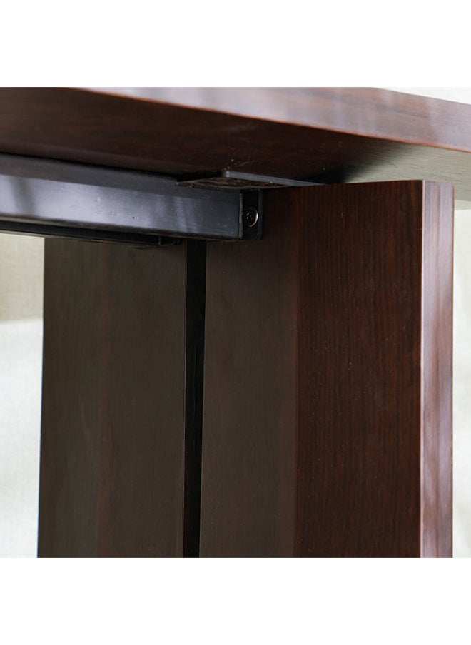 DANUBE HOME - Merriton Console Table With Mirror Multifunctional Living Room Table Space Saving Hallway Table Modern Design Console Table For Narrow Doorway L 135x40x80 cm Walnut - Image 1