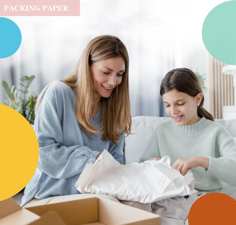 Shinok 18â€x 24â€Kraft Paper Sheets Bulk White Paper, Large Craft Paper for Arts, Drawing, DIY Projects, White Wrapping for Gift Shipping Packaging 200 Sheets - Image 4
