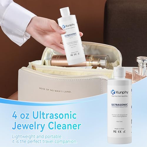 kunphy Jewelry Cleaner Solution -Ultrasonic Cleaner Solution for Gold, Silver, Platinum Diamonds and Non-Porous Precious & Semi-Precious Jewelry 4 oz(120ml) - Image 5