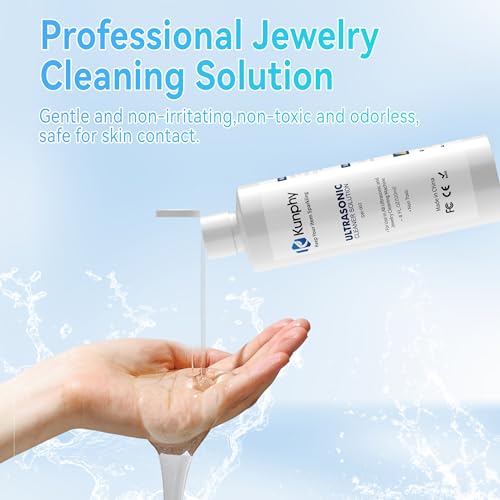 kunphy Jewelry Cleaner Solution -Ultrasonic Cleaner Solution for Gold, Silver, Platinum Diamonds and Non-Porous Precious & Semi-Precious Jewelry 4 oz(120ml) - Image 4