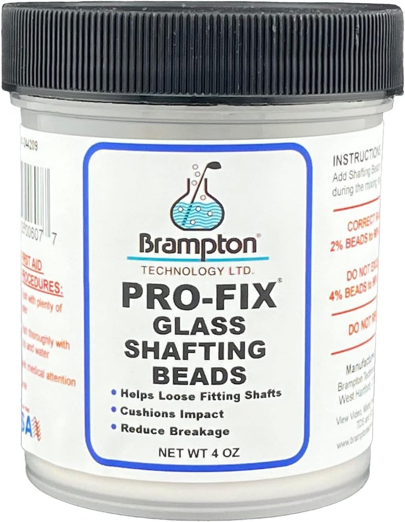 BRAMPTON TECHNOLOGY, LTD. Brampton Pro-Fix Glass Shafting Beads - Golf Club Shaft Installation Stabilizer for Enhanced Bond Strength - Image 1