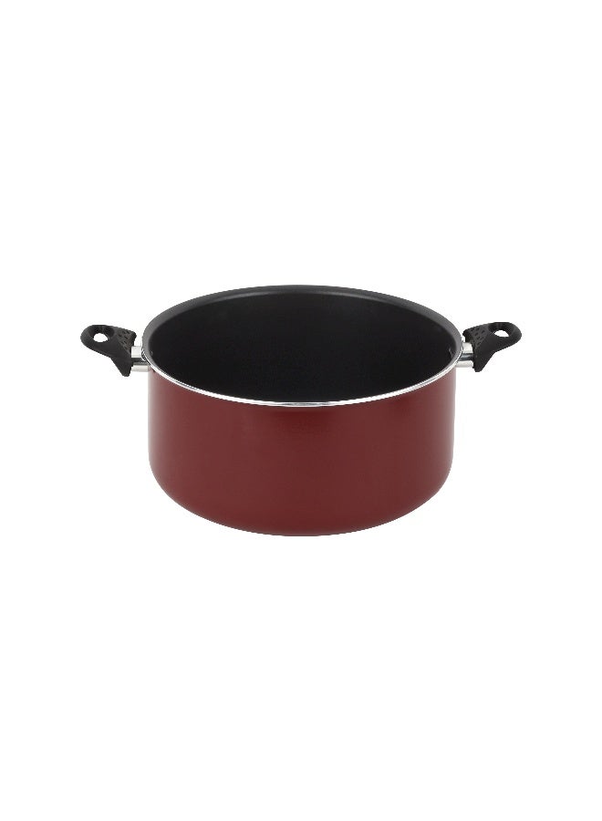 Royalford RF393C30 Aluminium Non-Stick Cooking pot with Stanless Steel Lid 30 CM - Portable Durable with Ergonomic Handle & Non-Stick Coating | Ideal for Stews to Curry's, Pasta Dishes & More Red - Image 5