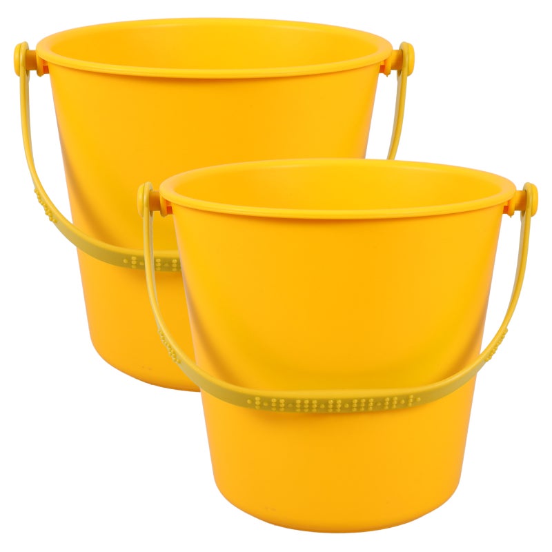 2pcs Beach Sand Bucket Beach Pail Bucket Seaside Water Bucket Playthings with Handle - Image 5