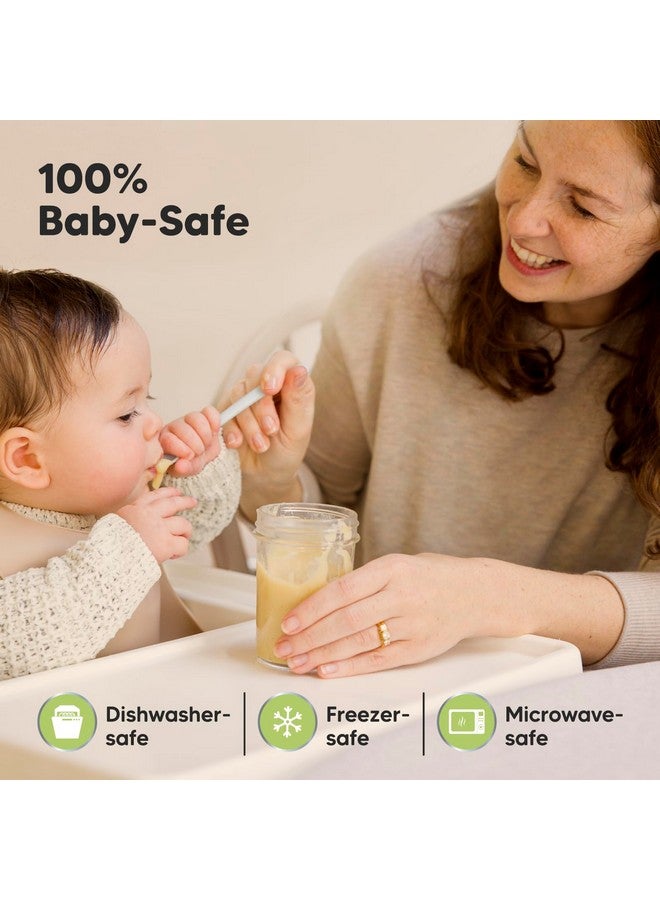 KeaBabies 4Pk 8Oz & 4Pk 4Oz Glass Baby Food Containers - Leak-Proof, Microwavable Small Baby Glass Jars With Lids,Baby Food Storage Containers,Baby Snack Containers,Bpa-Free Baby Food Jars(Musk Dusk) - Image 5