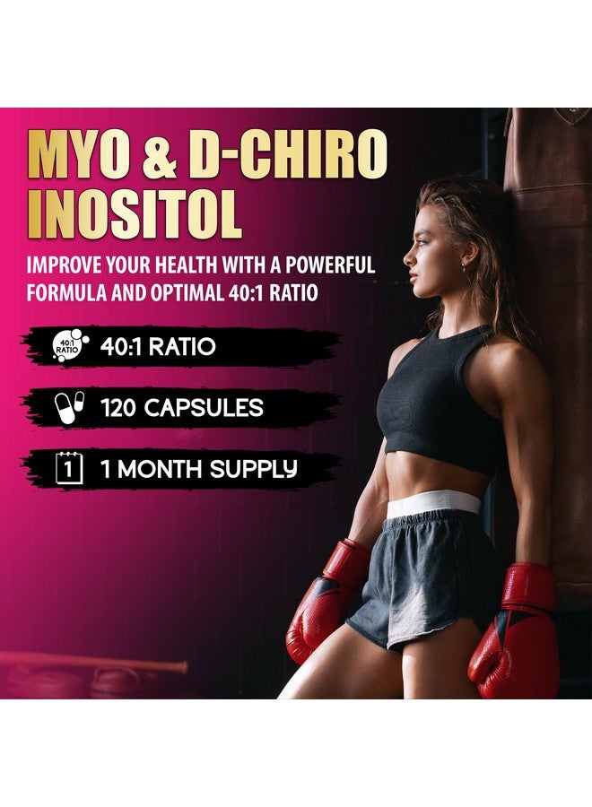BMVINVOL BMVINVOL 2,050mg Myo-Inositol & D-Chiro Inositol Capsules with Folate, Vitamin D- Hormone Balance & Ovarian Support for Women - Ideal 40:1 Ratio - 120 Capsules - Image 2