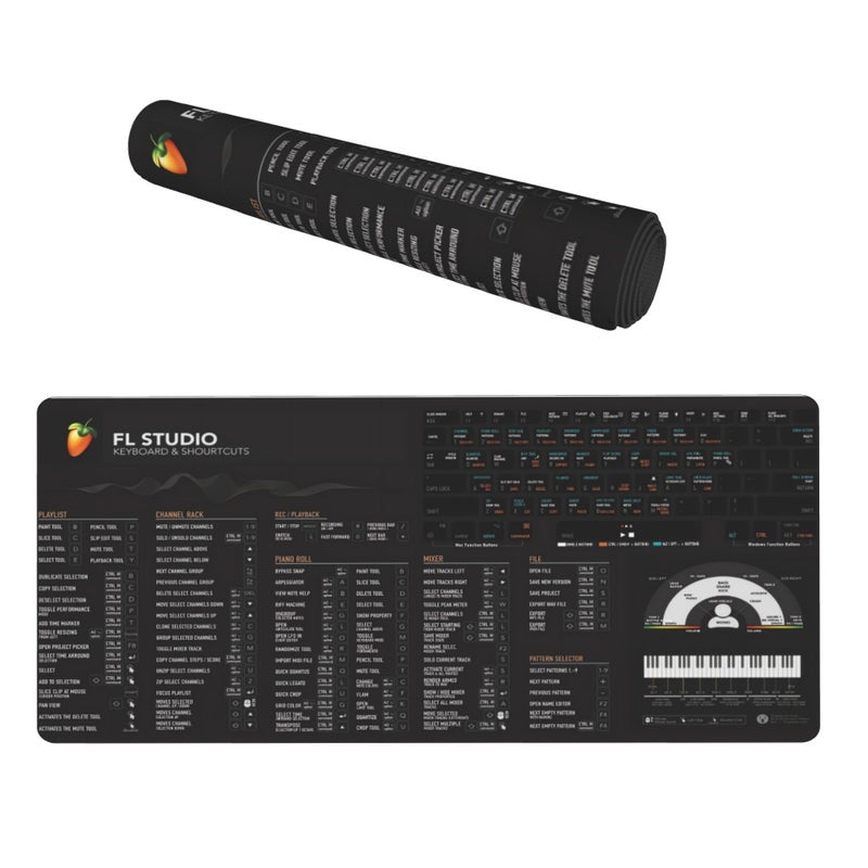 Large Multicolor FL Studio Shortcuts Desk Mat 31.5x15.75 Inch for Gaming - Image 2