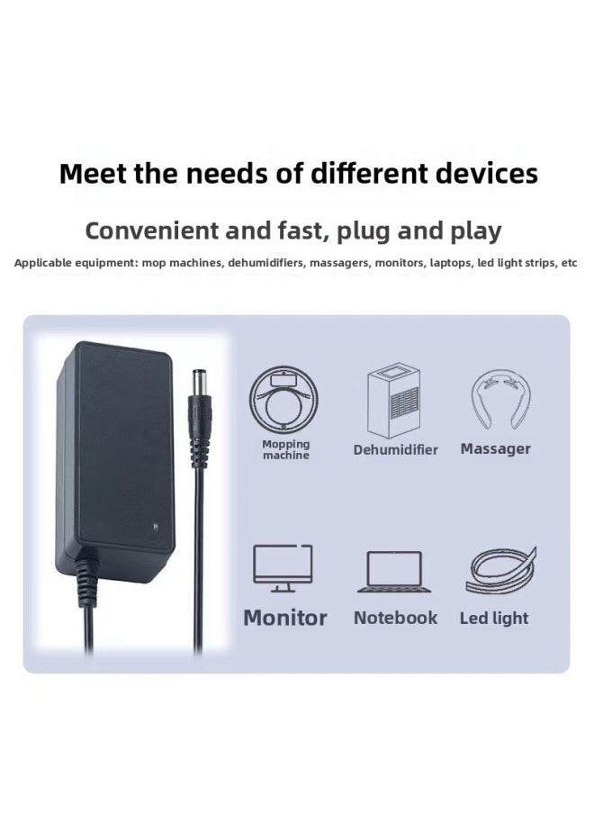Generic - 12v5a Desktop Power Adapter 60W DC Led Light Bar Switching Power Supply-Color:Black-Specifications:Socket Outlet - Image 1