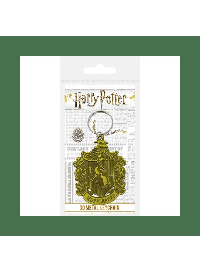 Pyramid HARRY POTTER - HUFFLEPUFF CREST (METAL KEYCHAIN) By Pyramid