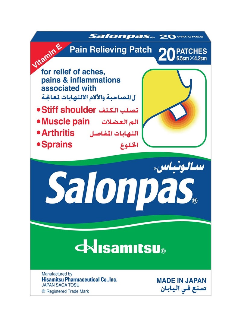 هيساميتسو سالونباس - لصقات تخفيف الآلام - 20 قطعة