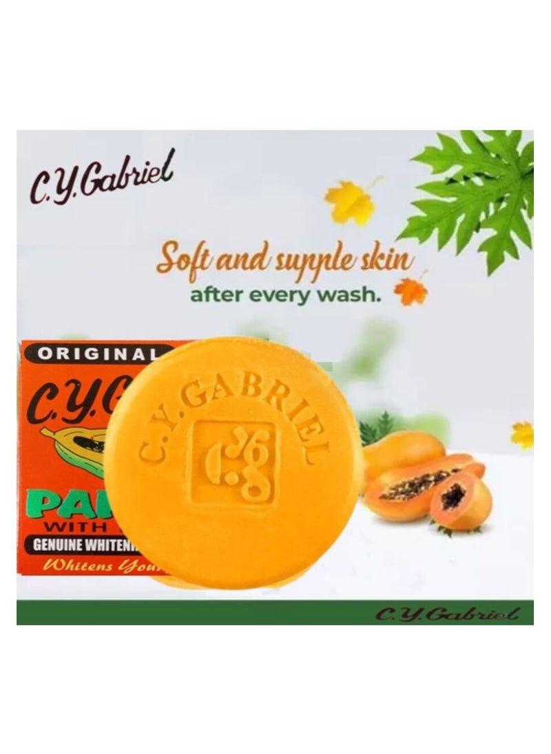 C.Y.Gabriel - C.Y. Gabriel Papaya Soap 60gm (Pack of 4). - Image 1