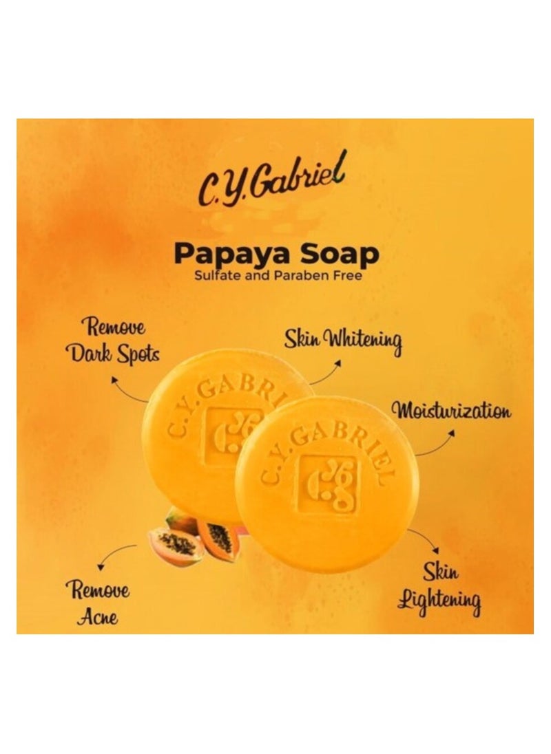 C.Y.Gabriel - C.Y. Gabriel Papaya Soap 60gm (Pack of 4). - Image 1
