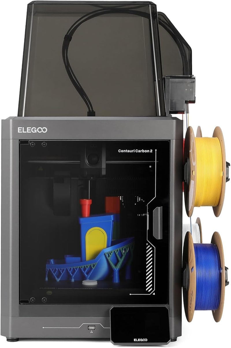 ELEGOO Centauri Carbon 2 Combo Multi Color 3D Printer, CoreXY 500mm/s High Speed Multicolor Printing with Canvas, 1-Click Full Auto Leveling and 350°C High-Temp Nozzle, 256x256x256mm Build Volume - Image 1