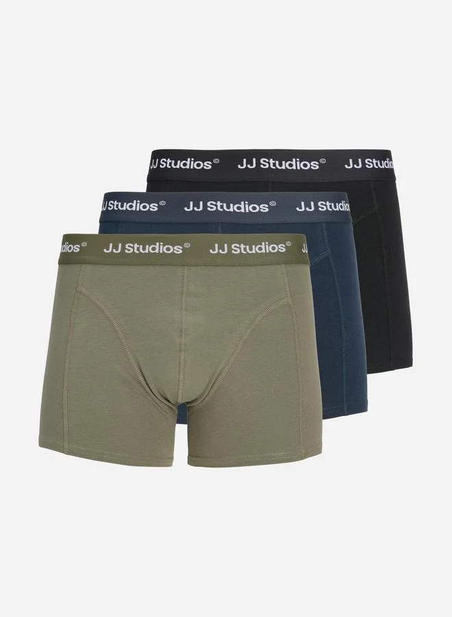 JACK & JONES Pack of 3 -  Printed Waistband Trunks