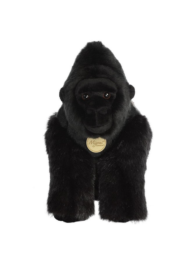 Aurora® Realistic Miyoni® Silverback Gorilla Stuffed Animal - Lifelike Detail - Cherished Companionship - Black 13 Inches - Image 1
