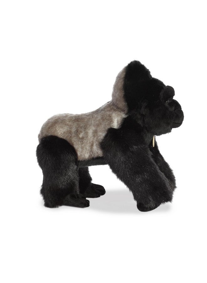 Aurora® Realistic Miyoni® Silverback Gorilla Stuffed Animal - Lifelike Detail - Cherished Companionship - Black 13 Inches - Image 4