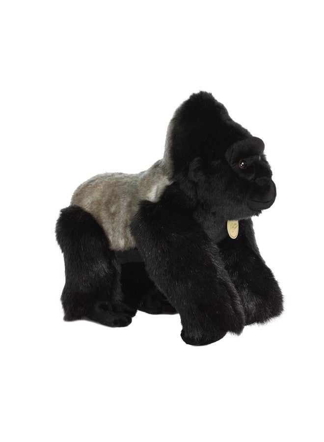 Aurora® Realistic Miyoni® Silverback Gorilla Stuffed Animal - Lifelike Detail - Cherished Companionship - Black 13 Inches - Image 3
