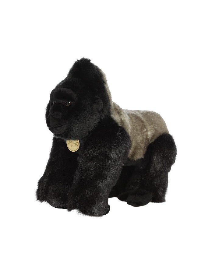 Aurora® Realistic Miyoni® Silverback Gorilla Stuffed Animal - Lifelike Detail - Cherished Companionship - Black 13 Inches - Image 5