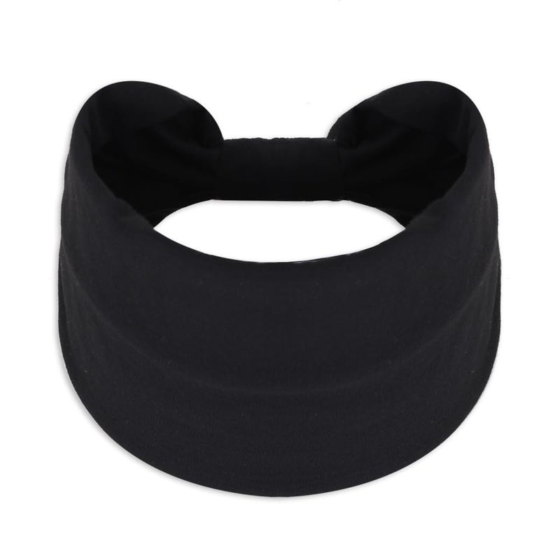 Melodio 3pack Womens Wide Brim Turban Headbands Sports Yoga Headbands Solid Color Cotton Wide Brim Turban Headbands - Image 5
