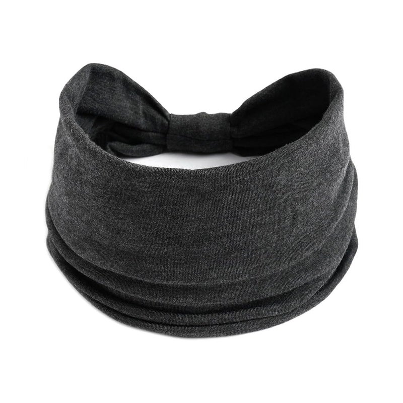 Melodio 3pack Womens Wide Brim Turban Headbands Sports Yoga Headbands Solid Color Cotton Wide Brim Turban Headbands - Image 3