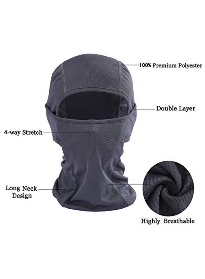 Bukela Balaclava,Face Mask Windproof Nylon Balaclavas Unisex Men Women Headcover for Outdoors Motorcycle Helmet Cycling Skiing Winter Sports Grey - Image 2