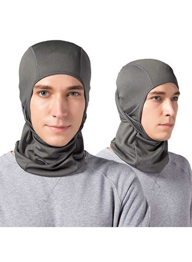 Bukela Balaclava,Face Mask Windproof Nylon Balaclavas Unisex Men Women Headcover for Outdoors Motorcycle Helmet Cycling Skiing Winter Sports Grey - Image 5