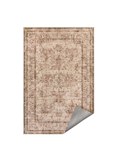 SONGMICS HOME Area Rug, 4x6 ft Living Room Rug, Non-Slip Carpet, Farmhouse Style Rug, Home Decor, for Bedroom, Kitchen, Entryway, Dining Room, Machine Washable, Cappuccino Beige