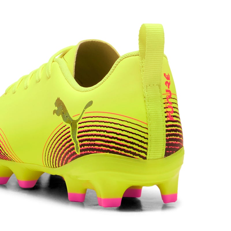 PUMA FUTURE 8 PLAY FG/AG Boys Yellow Football Boots - Image 3