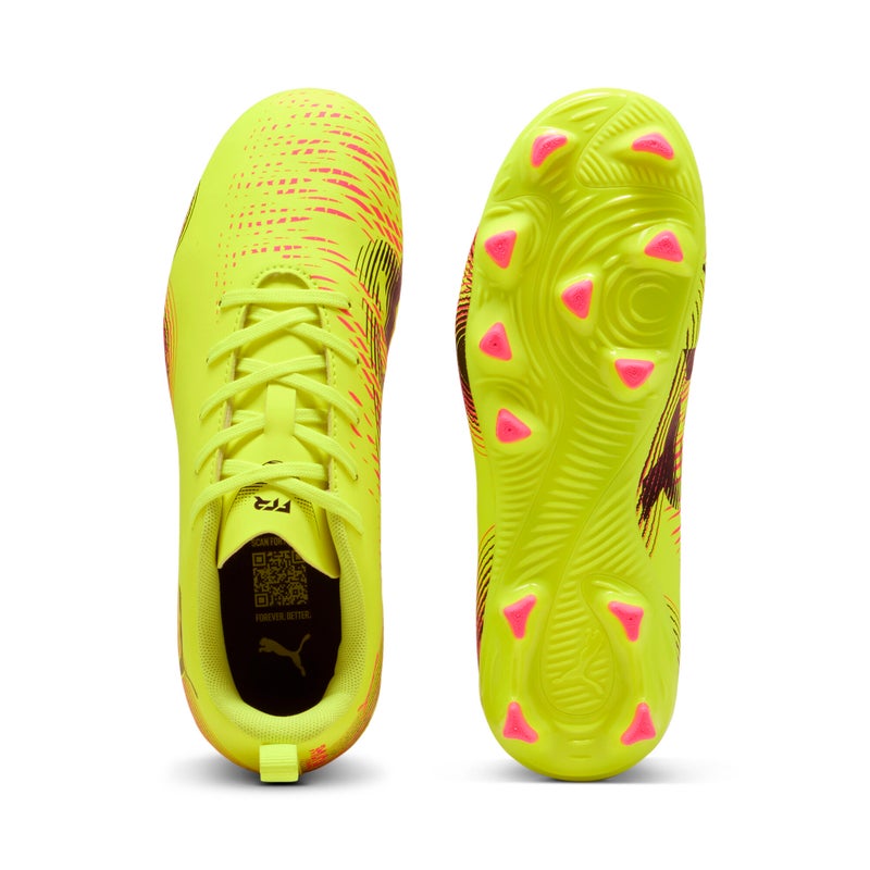 PUMA FUTURE 8 PLAY FG/AG Boys Yellow Football Boots - Image 4