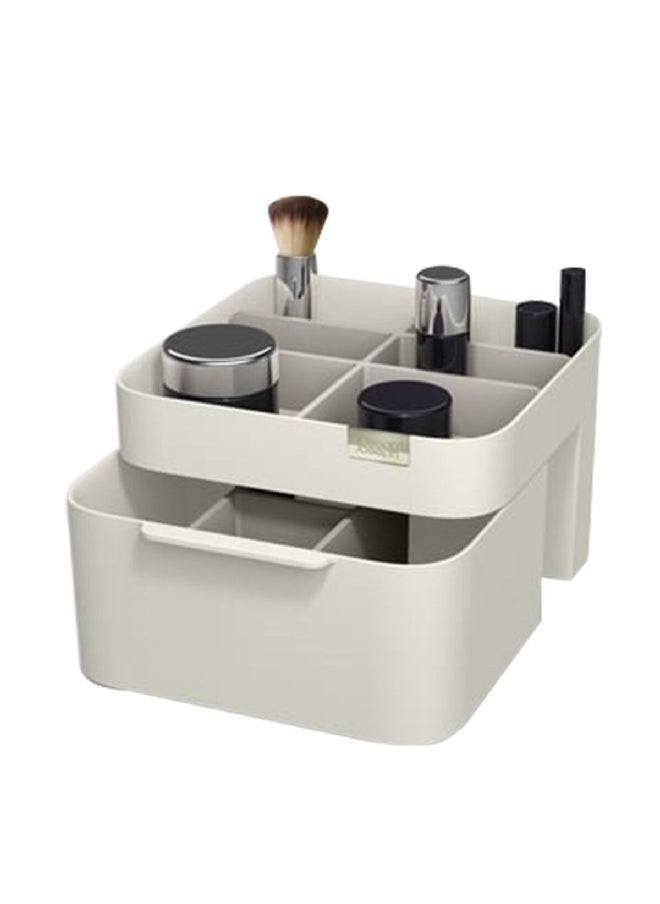 Joseph Joseph Viva Compact and Durable Cosmetic Organiser with Drawer Off White 12 x 18.5 x 19.5 cm 75004  - Image 2