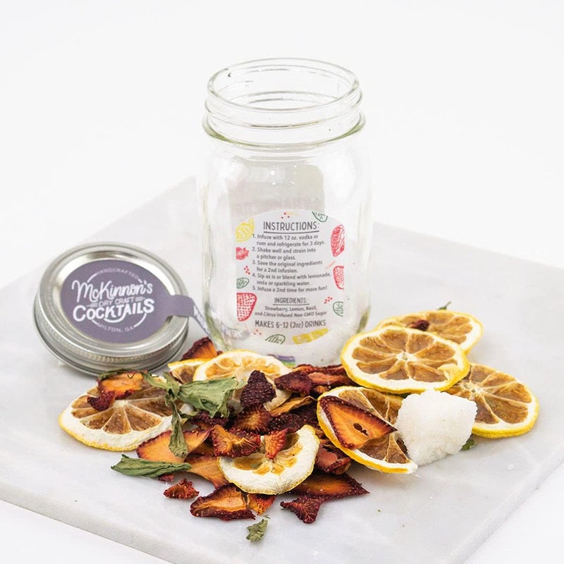 McKinnon’s Dry Craft Cocktails Dehydrated Fruits and Herbs, DIY Mixology, Infusion Kit, Mason Jar Serves 8 - 16 Drinks (Strawberry Lemonade, 1 Jar) - Image 2