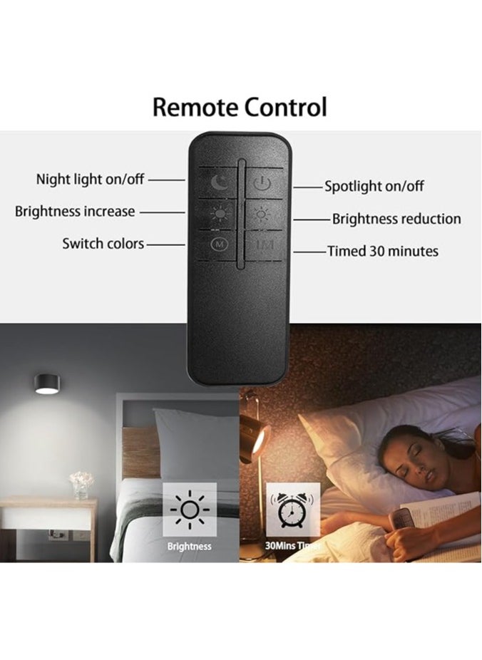 LED wall light with rechargeable battery, 3 color temperatures and adjustable brightness, touch control and remote control, bedside wireless reading light - pzsku/Z1BD79D6D1EBF85E5C4F9Z/45/_/1732263036/e0204b77-d339-4da2-85fd-69135167fe63