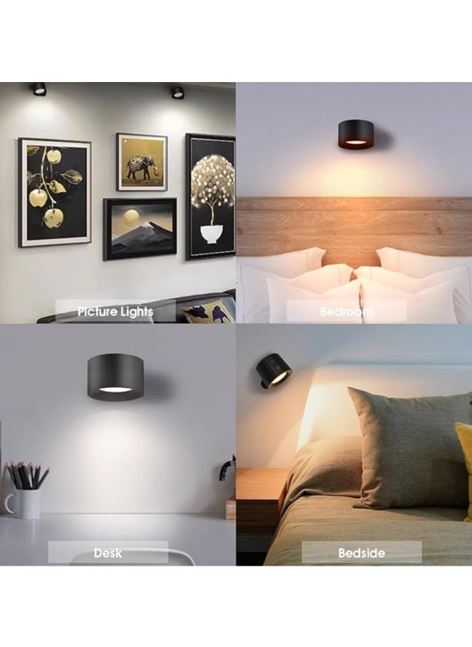 LED wall light with rechargeable battery, 3 color temperatures and adjustable brightness, touch control and remote control, bedside wireless reading light - pzsku/Z1BD79D6D1EBF85E5C4F9Z/45/_/1732263056/edcdca34-58fb-4749-bb15-3eec221857ac