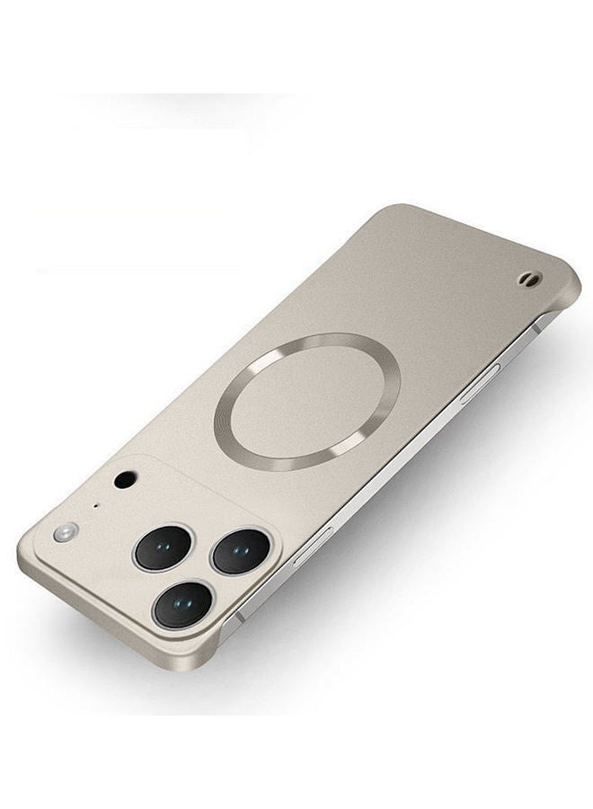 لحافظة iPhone 17 Pro Max، حماية عدسة الكاميرا، فائقة النحافة، بدون حواف، تدعم الشحن اللاسلكي، غطاء iPhone 17 Pro Max واقي مغناطيسي عالي الجودة ومقاوم للصدمات بلون موحد، أسود - Image 3