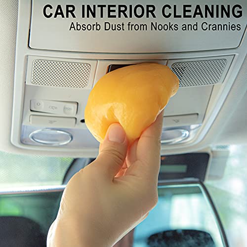 TICARVE 2Pack Cleaning Gel for Car Putty Car Slime Cleaning Car Putty Detail Car Interior Cleaner Automotive Cleaning Kits Keyboard Cleaner Yellow Green (320g/11.2oz) - Image 2