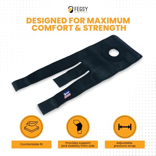 FEGSY 2pcs Adjustable Knee Cap Support Brace for Knee Pain, Gym Workout, Running, Arthritis, and Protection for Men and Women (Pair) - Image 4