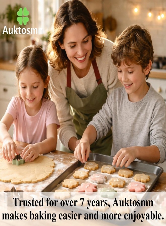 Auktosmn 3 Piece Multi-Size Lemon Cookie Cutters Set, Silicone Rim Set - Image 2