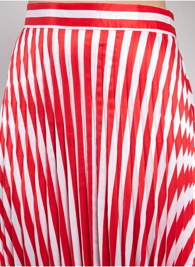 Striped Pleated A-Line Satin Skirt - pzsku/Z1BD7AD50B93E100AC830Z/45/_/1730198188/ee82a111-6882-4996-9059-171e0d683710