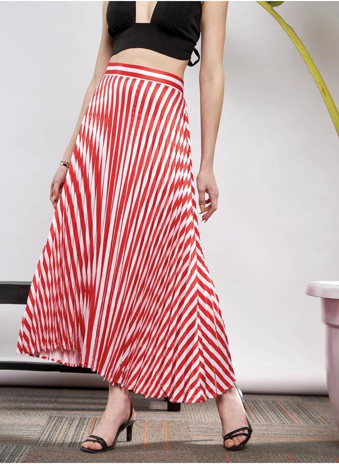 Striped Pleated A-Line Satin Skirt - pzsku/Z1BD7AD50B93E100AC830Z/45/_/1730198228/26c4b201-81e1-4099-b15a-df220a44ac04